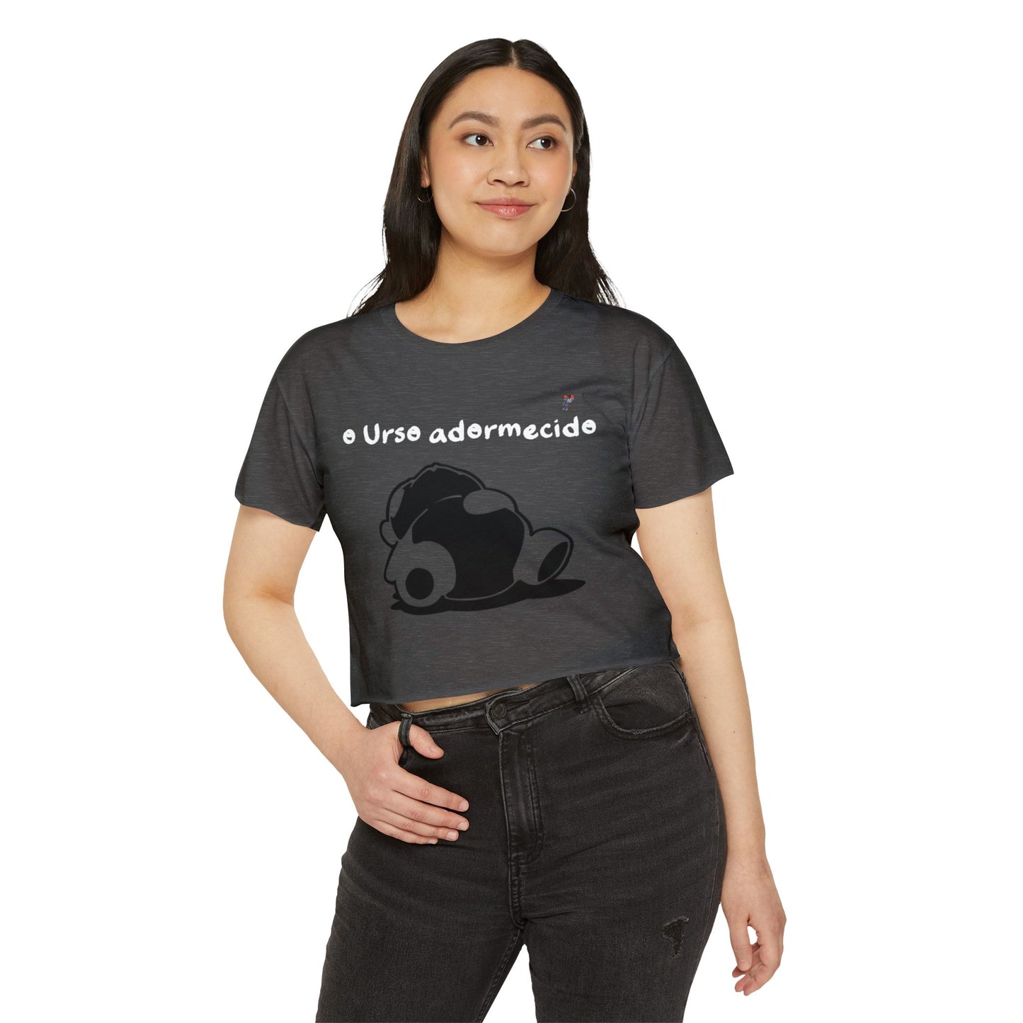 Não acorde o urso adormecido Crop Top
