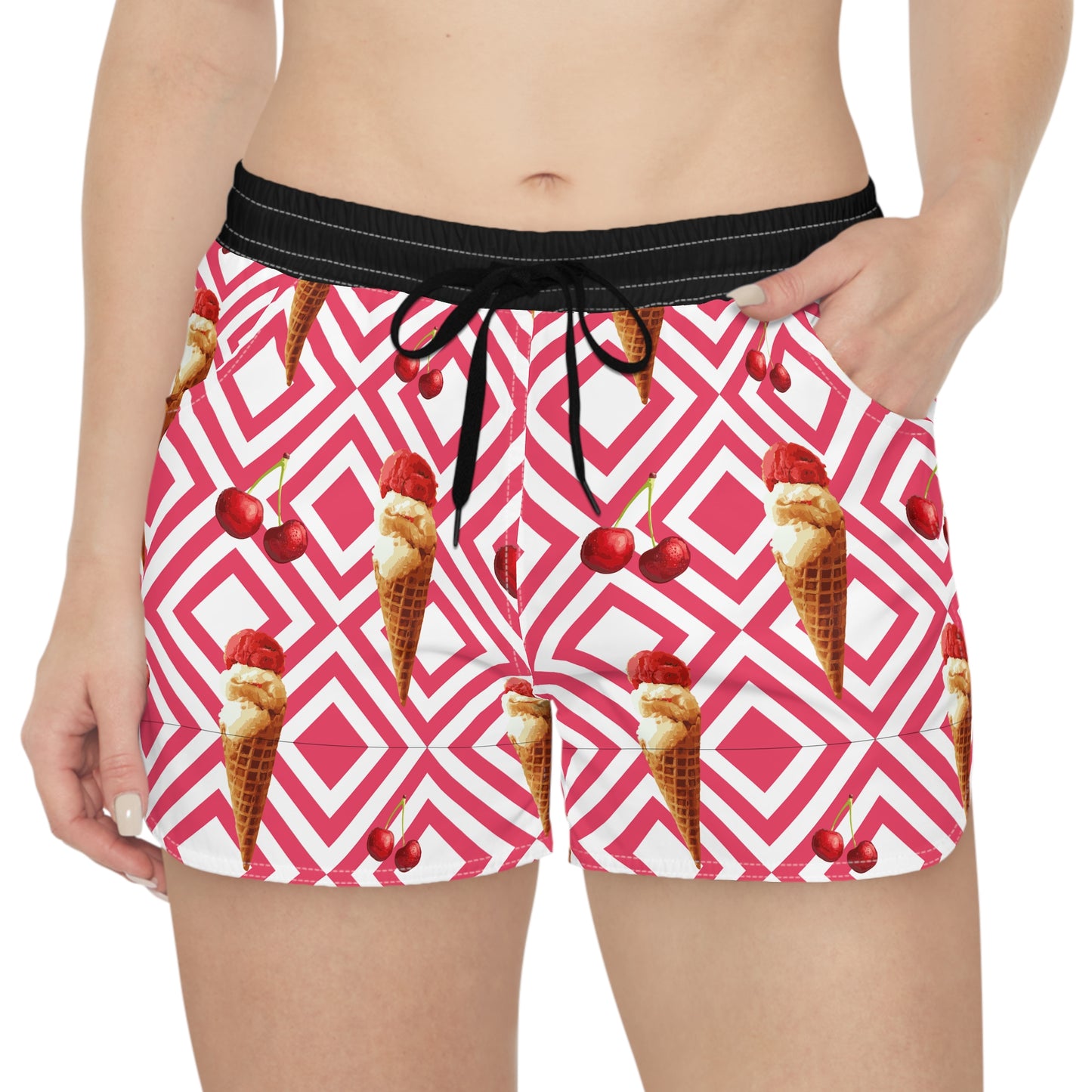 Cherry Ice Cream Women's Casual Shorts