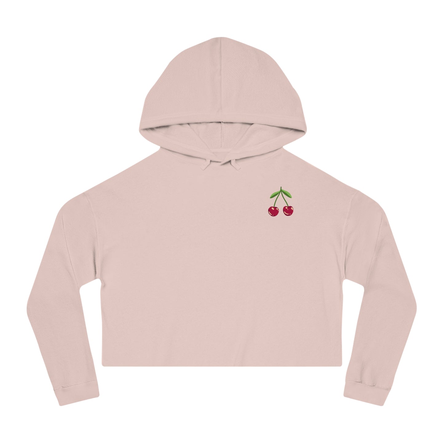 Cherry Women's Cropped Hooded Sweatshirt