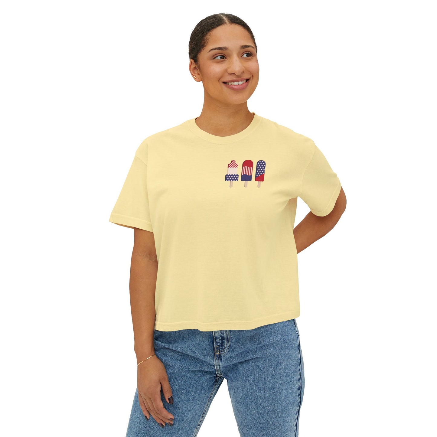 Patriotic Ice Cream Women's Boxy Tee