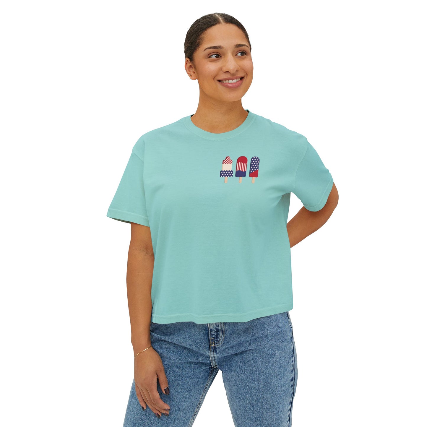 Patriotic Ice Cream Women's Boxy Tee