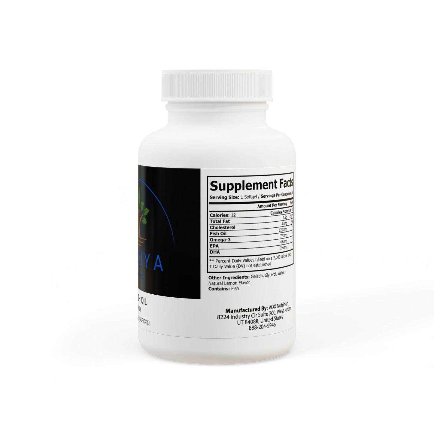 Omega 3 Fish Oil Supplement (60 Softgels)