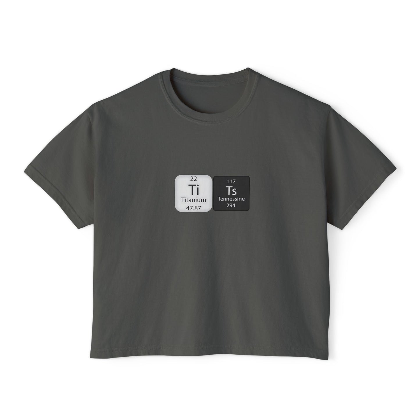 Women's Boxy Tee - Titanium & Tennessine