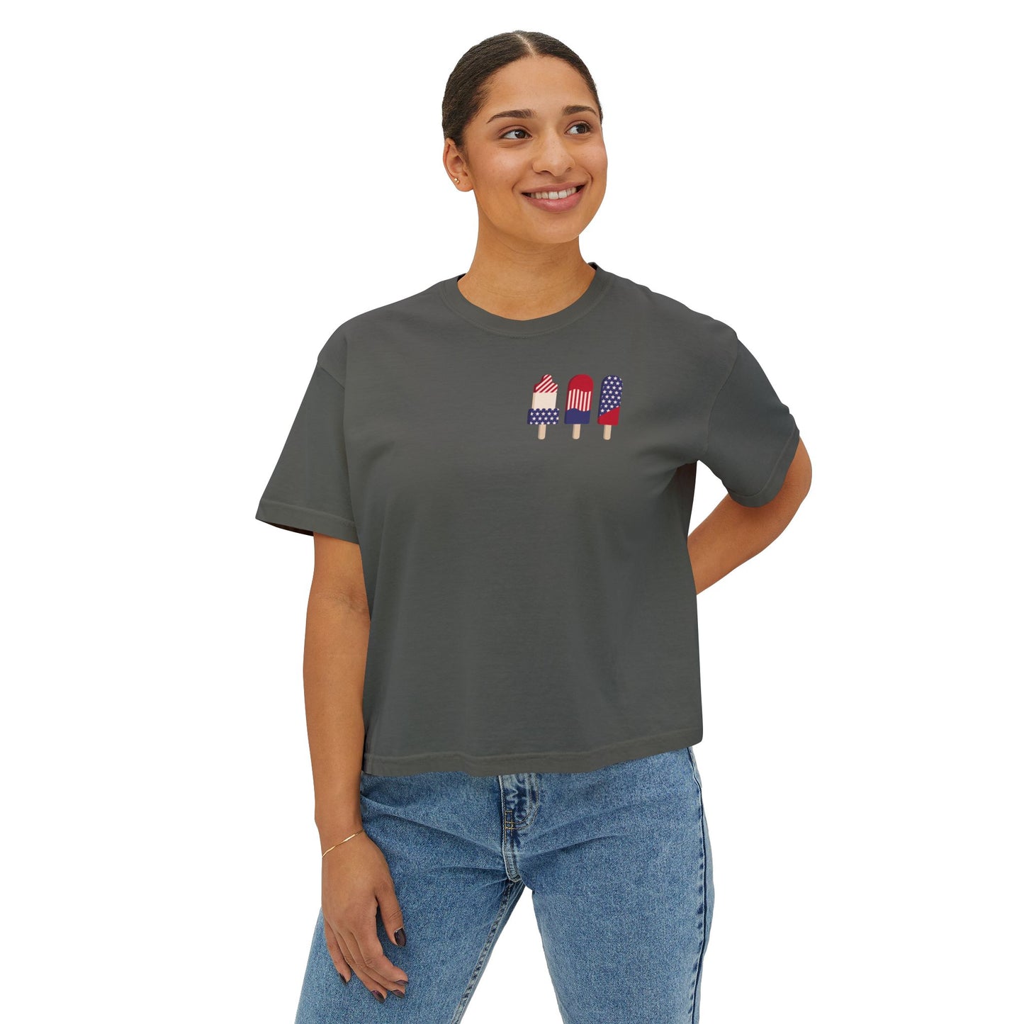 Patriotic Ice Cream Women's Boxy Tee