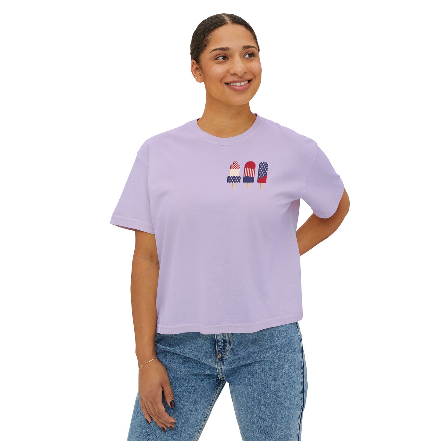 Patriotic Ice Cream Women's Boxy Tee